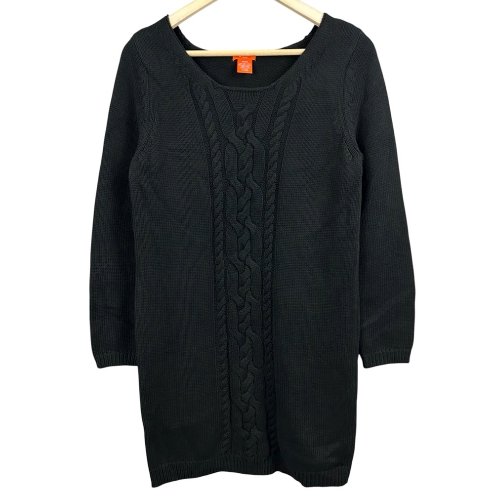 Joe Fresh Black Cable Knit Sweater Dress Size Medium